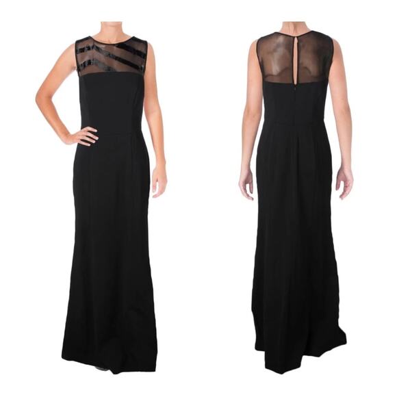 Lauren Ralph Lauren‎ Black Beaded Full Length Gown Size 2 - Picture 1 of 14